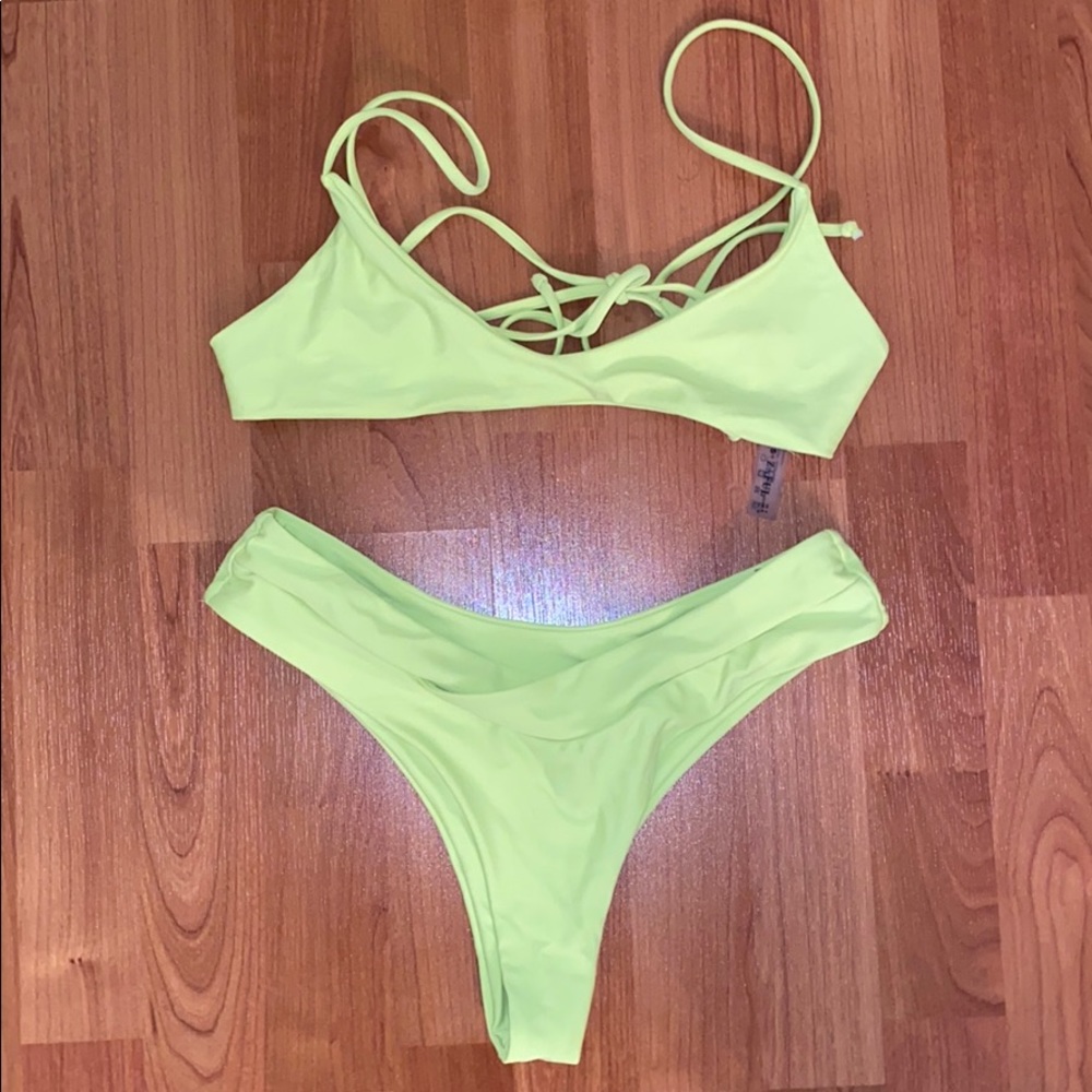 Zaful neon yellow bikini